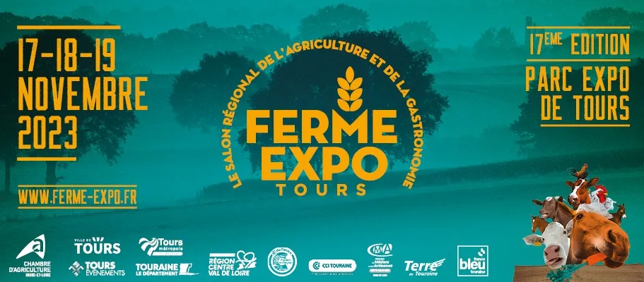 Bandeau Salon Ferme Expo du 17 au 19 novembre 2023 au parc des expo de Tours