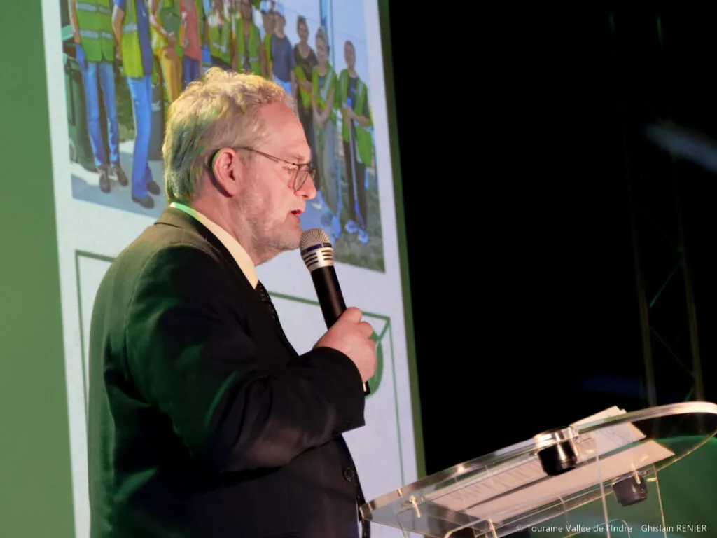 Photo de Eric Loizon, Président de Touraine Vallée de l'Indre, lors de son discours à l'occasion de ses Voeux.