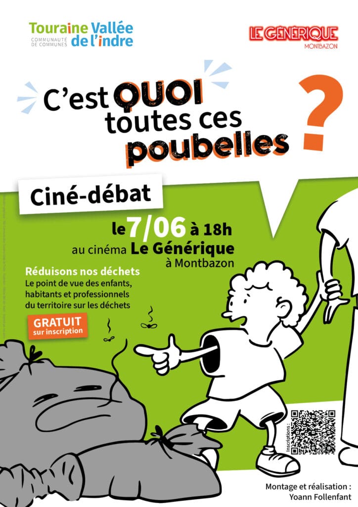 Vendredi 7 juin à 18h, Touraine Vallée de l’Indre vous propose un ciné-débat gratuit sur le thème du tri des déchets au cinéma Le Générique à Montbazon.