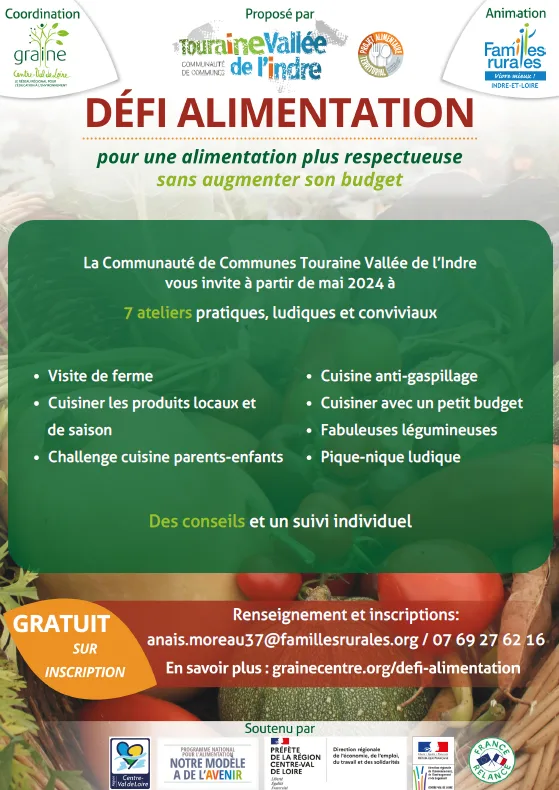 défi alimentation Touraine vallée de l'indre