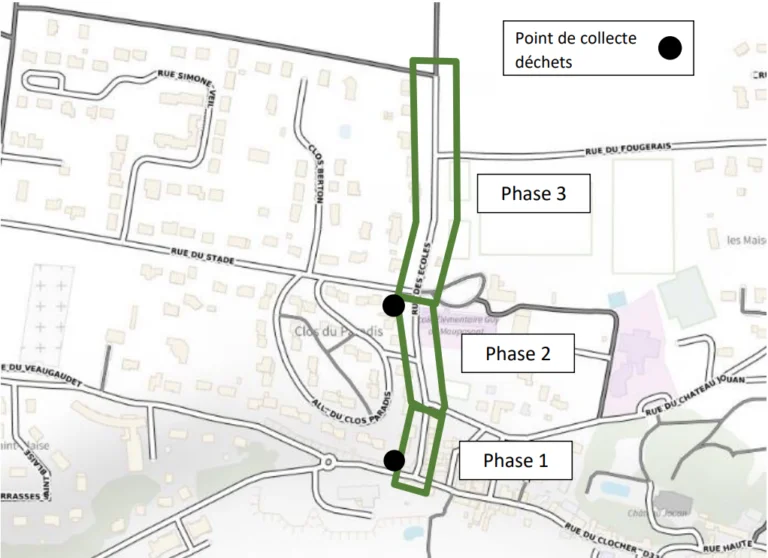 Plan des travaux d'eaux à Truyes
