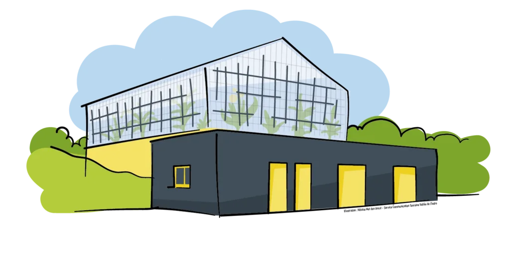 la station d'épuration Organica, à Esvres-sur-Indre, illustration réalisée par le service communication