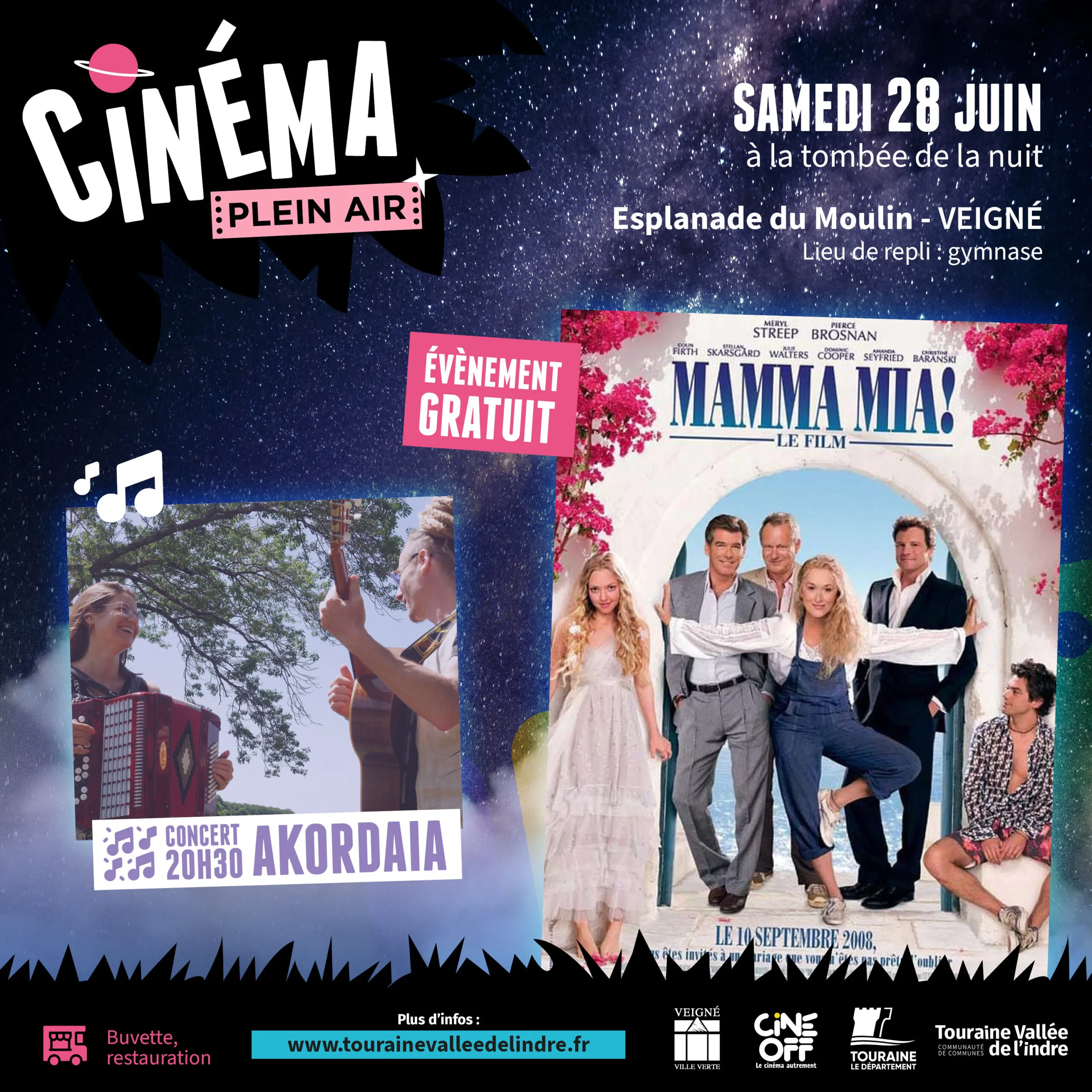 Cinéma plein air Veigné 2025