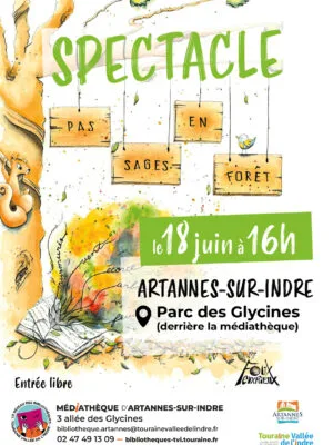 Affiche spectacle Pas sage en forêt Artannes-sur-Indre