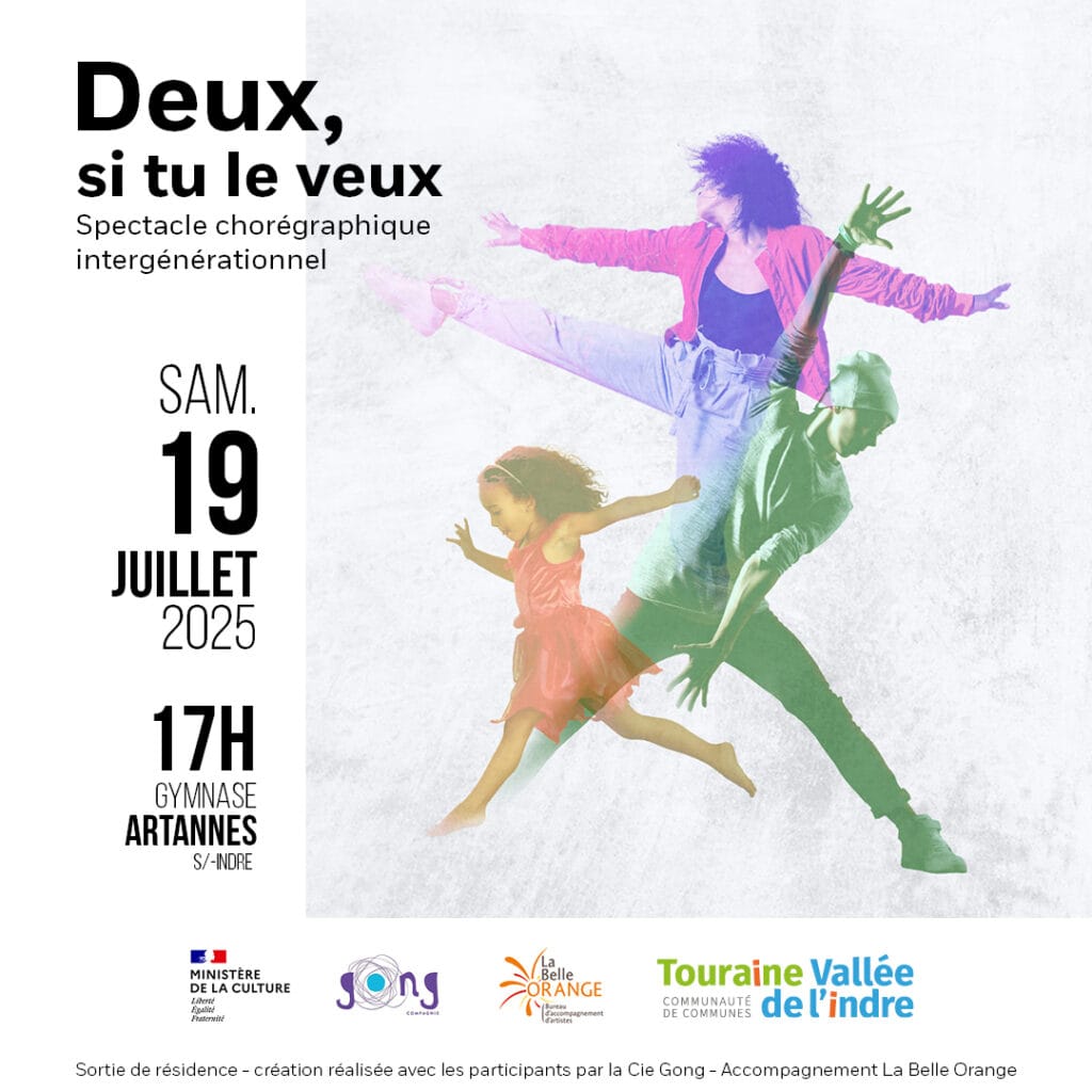 19 juillet 2025, 17h, Gymnase d’Artannes : Deux, si tu le veux, Spectacle chorégraphique intergénérationnel