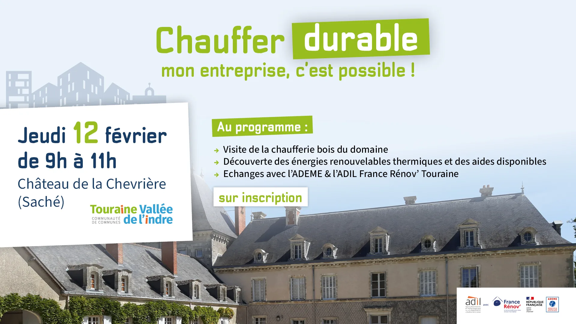 Chauffer durable son entreprise Touraine Vallée de l'Indre