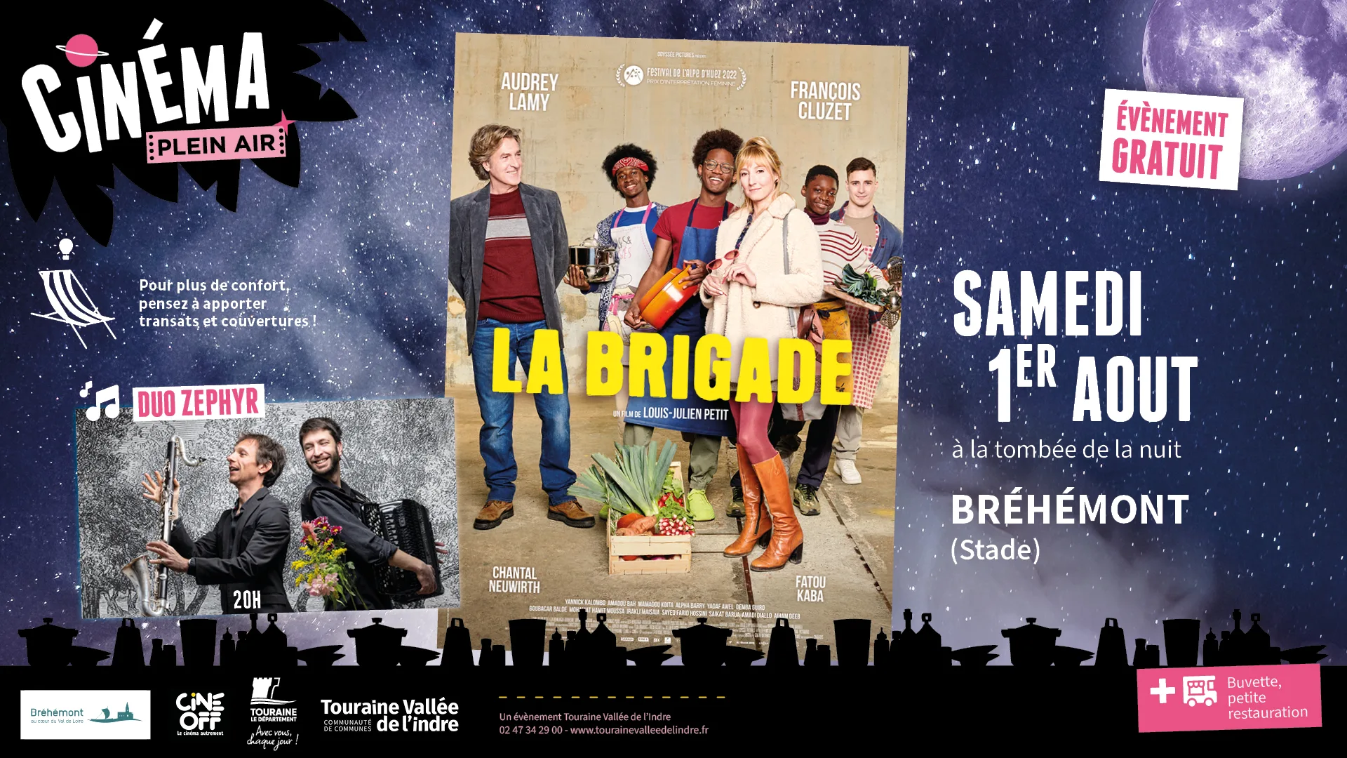 Cinéma Plein Air 2026 à Bréhémont