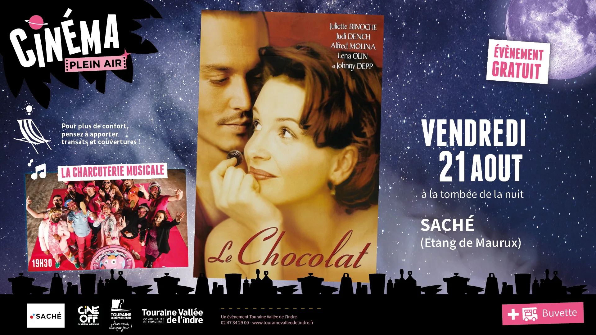 Cinéma Plein Air 2026 à Saché