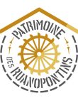 Logo de l'association Patrimoine des Ruanopontins, on peut voir sur le logo une roue de moulin.