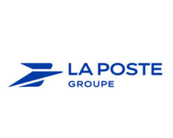 Logo groupe La Poste de couleur bleu.