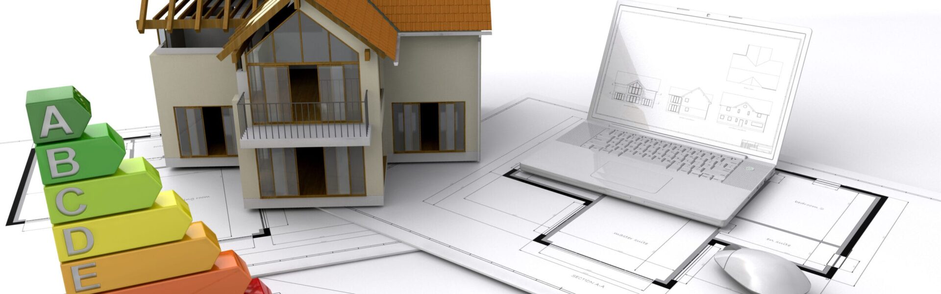 Contemporary style house under construction